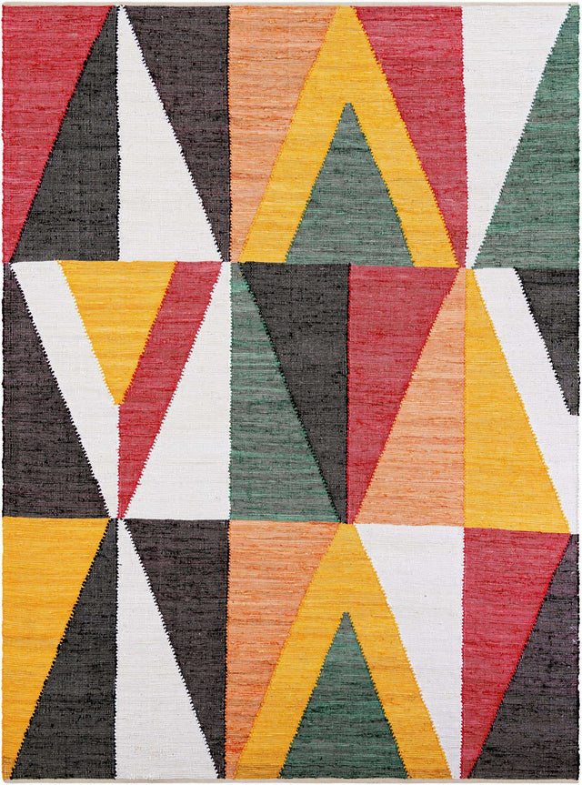 Multicolor 9' x 12' Chindi Cotton Rectangle Rug