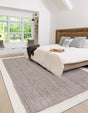 Gray and White 6' 1 x 9' Braided Jute Rectangle Rug