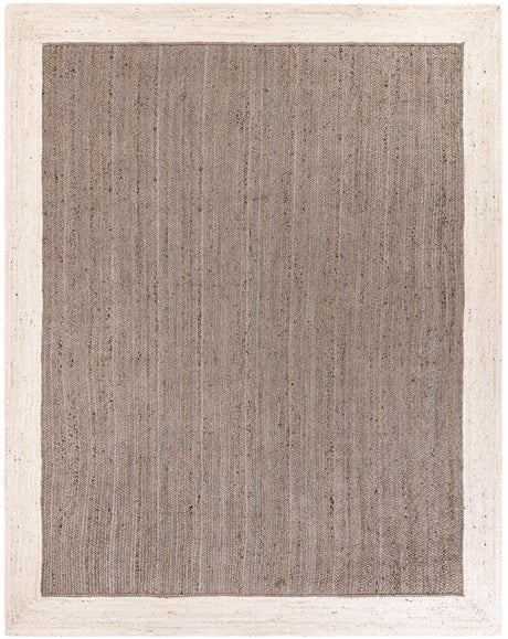 Gray and White 9' x 12' Braided Jute Rectangle Area Rug 100% Jute Hand Braided Natural Eco-Friendly Boho Style Carpet for Living Rooms Dining Office Space Dorms for Sale at Rug Engine