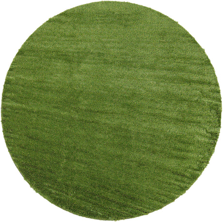 Green 10' x 10' Outdoor Grass Round Rug