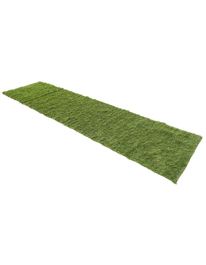 Green 2' 7 x 10' Outdoor Grass Runner Area Rug Thick Soft Touch Fluffy & Plush Shaggy Pile Weather Resistant for Patio, Deck, Terrace, Balcony, Porch