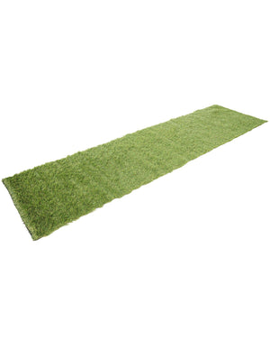Green 2' 7 x 10' Outdoor Grass Runner Area Rug Thick Soft Touch Fluffy & Plush Shaggy Pile Weather Resistant for Patio, Deck, Terrace, Balcony, Porch