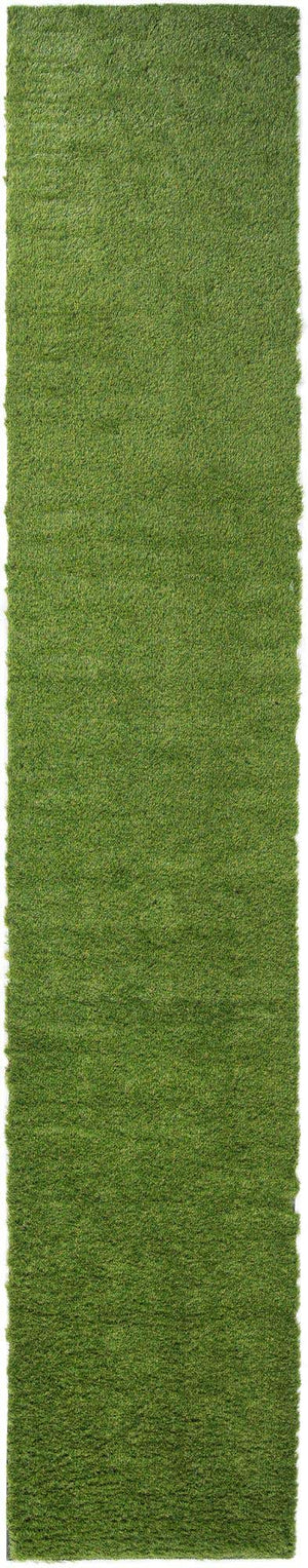 Green 3' 3 x 19' 8 Outdoor Grass Runner Area Rug Thick Soft Touch Fluffy & Plush Shaggy Pile Weather Resistant for Patio, Deck, Terrace, Balcony, Porch