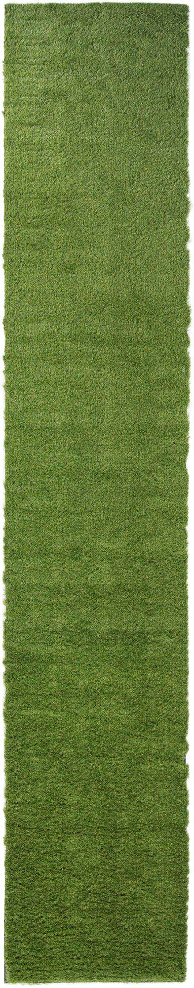 Green 3' 3 x 19' 8 Outdoor Grass Runner Area Rug Thick Soft Touch Fluffy & Plush Shaggy Pile Weather Resistant for Patio, Deck, Terrace, Balcony, Porch