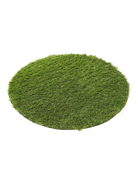 Green 3' 1 x 3' 1 Outdoor Grass Round Area Rug Thick Soft Touch Fluffy & Plush Shaggy Pile Weather Resistant for Patio, Deck, Terrace, Balcony, Porch Grass Carpet Mat for Sale at Rug Engine