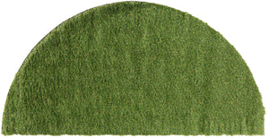 Green 3' 1 x 6' 1 Outdoor Grass Hearth Area Rug Thick Soft Touch Fluffy & Plush Shaggy Pile Weather Resistant for Patio, Deck, Terrace, Balcony, Porch