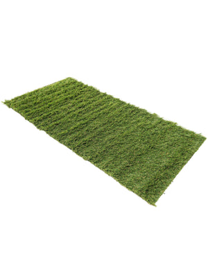 Green 2' x 4' 1 Outdoor Grass Runner Area Rug Thick Soft Touch Fluffy & Plush Shaggy Pile Weather Resistant for Patio, Deck, Terrace, Balcony, Porch