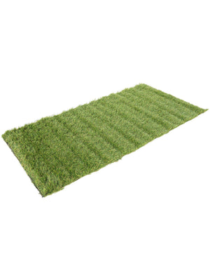 Green 2' x 4' 1 Outdoor Grass Runner Area Rug Thick Soft Touch Fluffy & Plush Shaggy Pile Weather Resistant for Patio, Deck, Terrace, Balcony, Porch