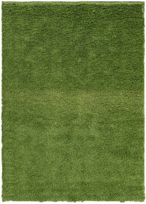 Green 5' 1 x 7' 1 Outdoor Grass Rectangle Area Rug Thick Soft Touch Fluffy & Plush Shaggy Pile Weather Resistant for Patio, Deck, Terrace, Balcony, Porch