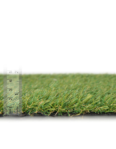 Green 5' 1 x 5' 1 Outdoor Grass Round Area Rug Thick Soft Touch Fluffy & Plush Shaggy Pile Weather Resistant for Patio, Deck, Terrace, Balcony, Porch