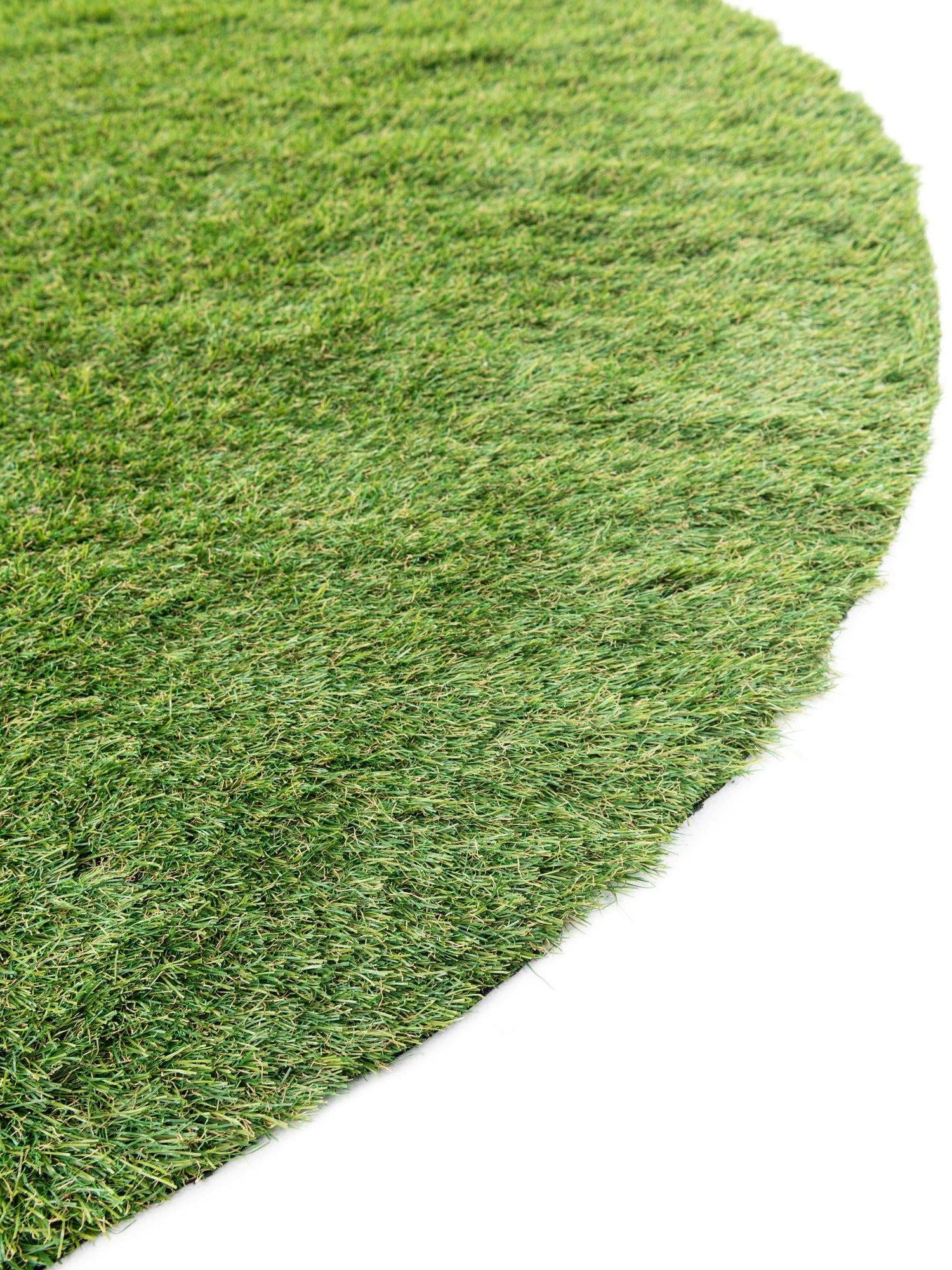 Green 3' 1 x 3' 1 Outdoor Grass Round Area Rug Thick Soft Touch Fluffy & Plush Shaggy Pile Weather Resistant for Patio, Deck, Terrace, Balcony, Porch Grass Carpet Mat for Sale at Rug Engine