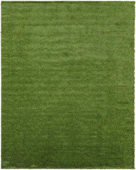 Green 7' 10 x 10' Outdoor Grass Rectangle Area Rug Thick Soft Touch Fluffy & Plush Shaggy Pile Weather Resistant for Patio, Deck, Terrace, Balcony, Porch