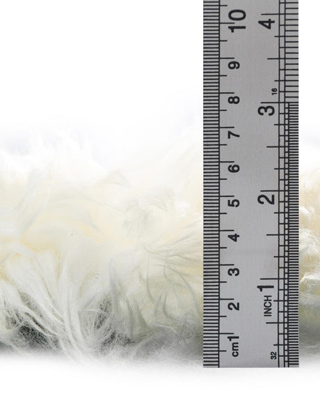 White 6' x 6' Natural Sheepskin Square Rug