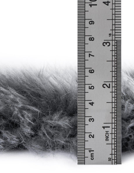 Gray 2' x 6' Natural Sheepskin Runner Rug