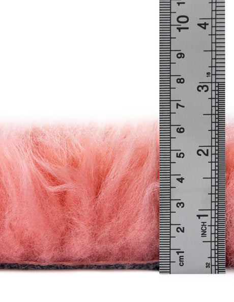 Pink 5' x 6' Natural Sheepskin Rectangle Rug