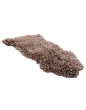 Beige 2' x 3' Natural Sheepskin Rectangle Rug