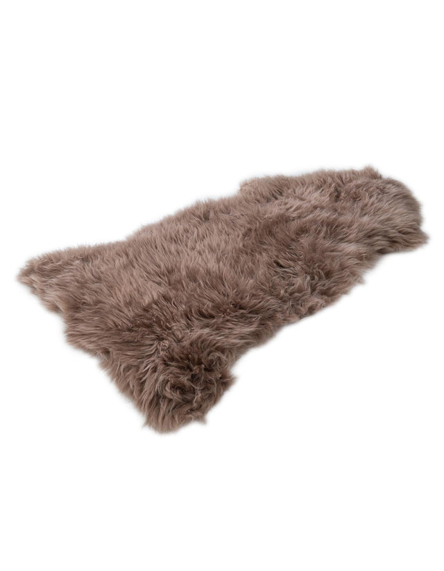 Beige 2' x 3' Natural Sheepskin Rectangle Rug