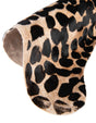 Brown and Black 6' x 6' 3 Cowhide Leather Rectangle Rug