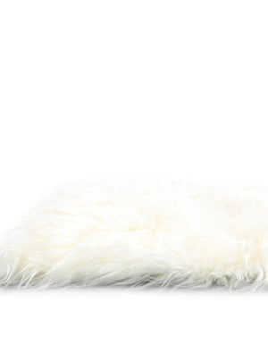 White 2' x 4' Sheepskin Runner Rug