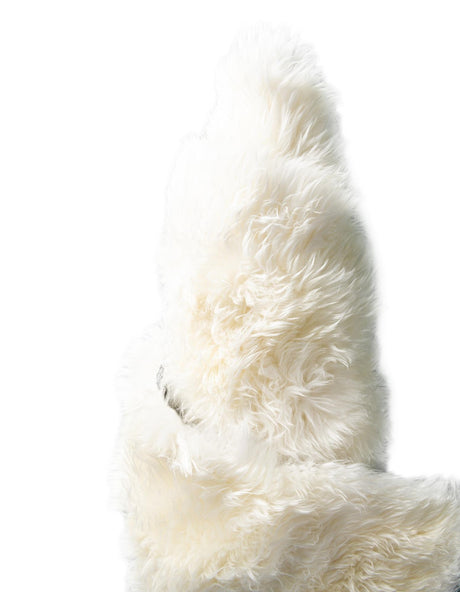 White 2' x 6' Sheepskin Runner Rug