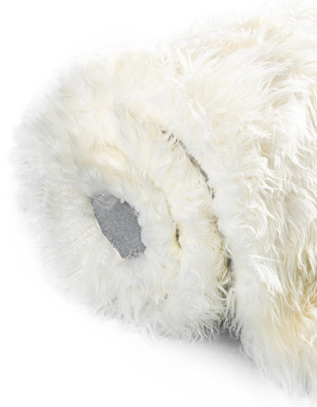 White 2' x 6' Sheepskin Runner Rug