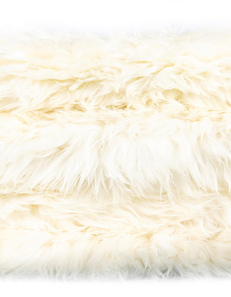 White 2' x 6' Sheepskin Runner Area Rug 100% Genuine Luxury Soft Touch Shaggy Plush Pile