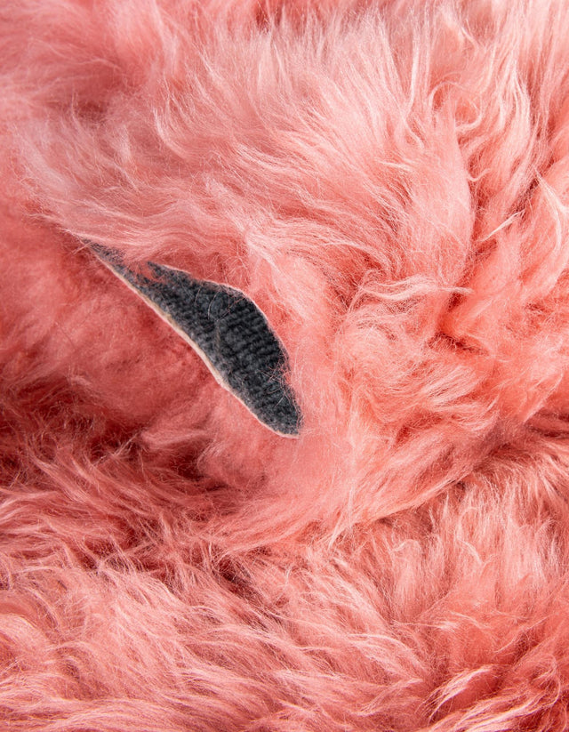 Pink 3' x 3' Sheepskin Round Rug