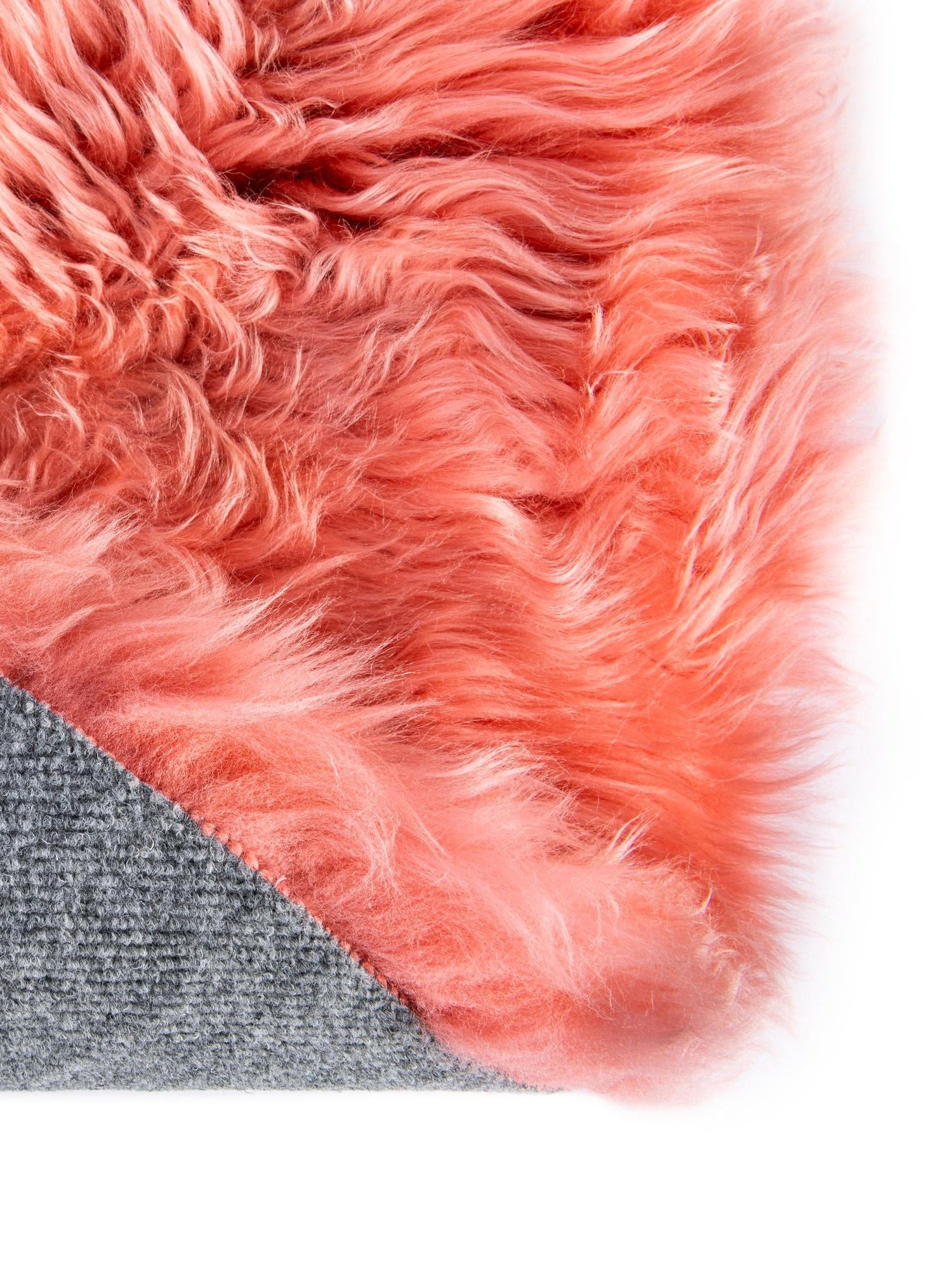 Pink 3' x 3' Sheepskin Round Area Rug 100% Genuine Luxury Soft Touch Shaggy Plush Pile