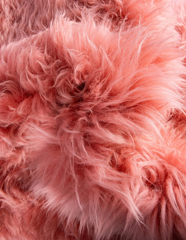 Pink 2' x 6' Sheepskin Runner Rug