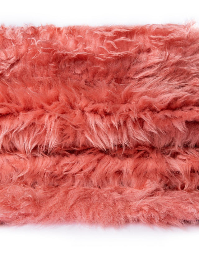 Pink 2' x 6' Sheepskin Runner Rug