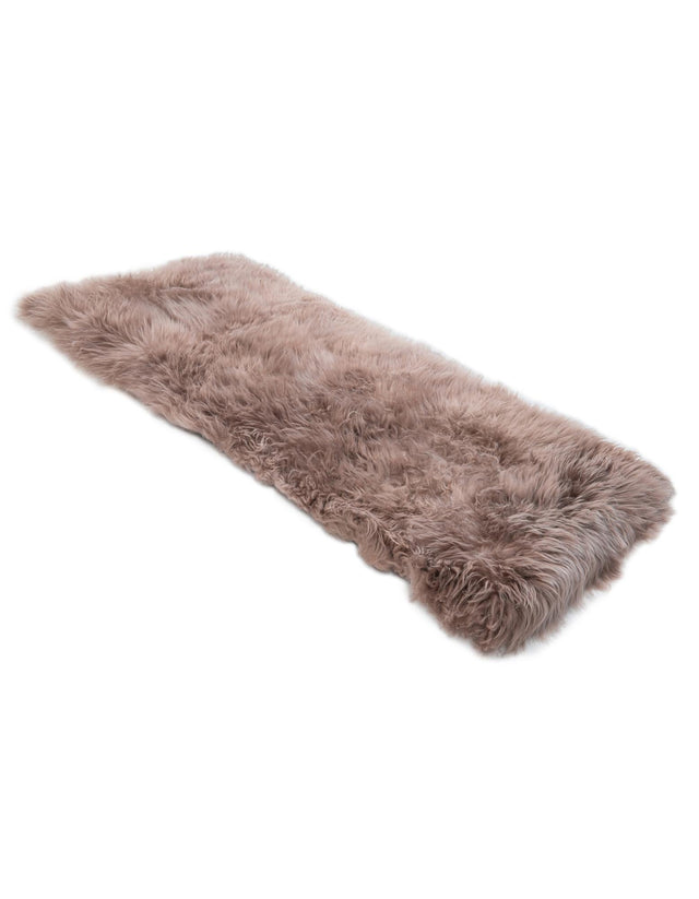 Beige 2' x 4' Sheepskin Runner Rug