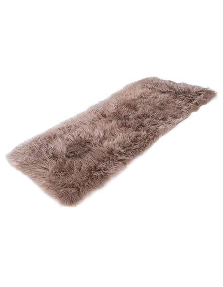 Beige 2' x 4' Sheepskin Runner Area Rug 100% Genuine Luxury Soft Touch Shaggy Plush Pile
