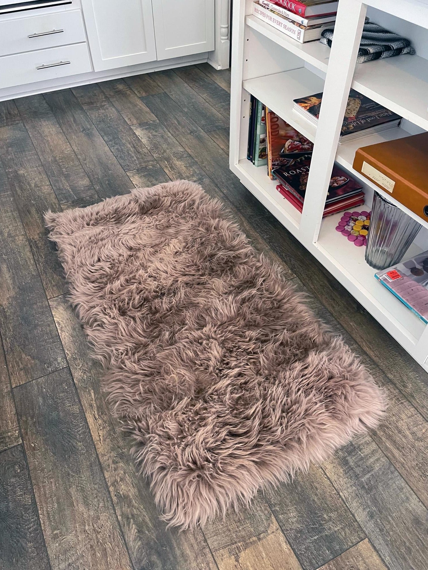 Beige 2' x 6' Sheepskin Runner Area Rug 100% Genuine Luxury Soft Touch Shaggy Plush Pile