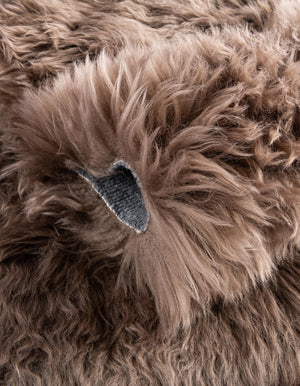 Beige 2' x 6' Sheepskin Runner Rug