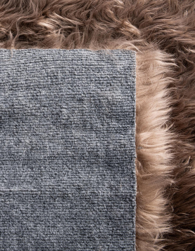 Beige 2' x 4' Sheepskin Runner Rug