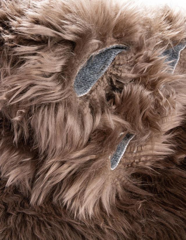 Beige 2' x 4' Sheepskin Runner Rug