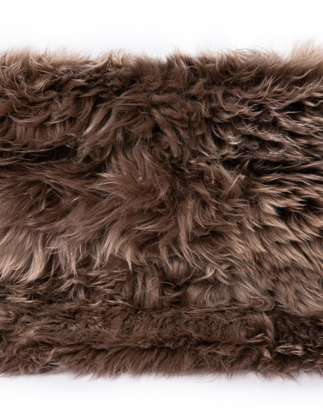 Beige 2' x 4' Sheepskin Runner Rug