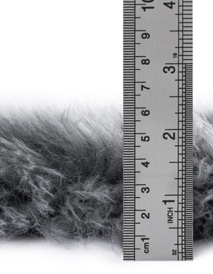 Gray 2' x 6' Sheepskin Runner Rug