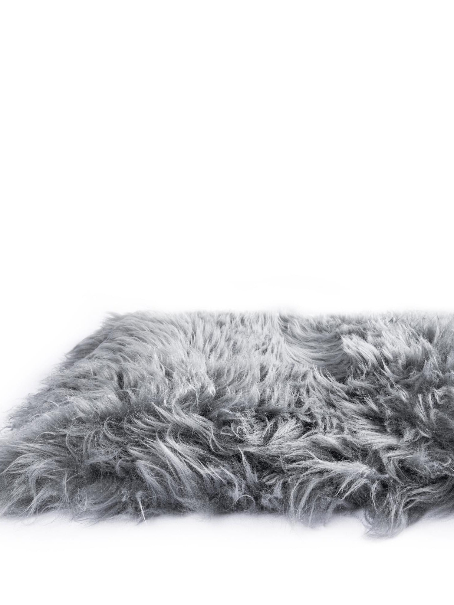Gray 2' x 6' Sheepskin Runner Area Rug 100% Genuine Luxury Soft Touch Shaggy Plush Pile