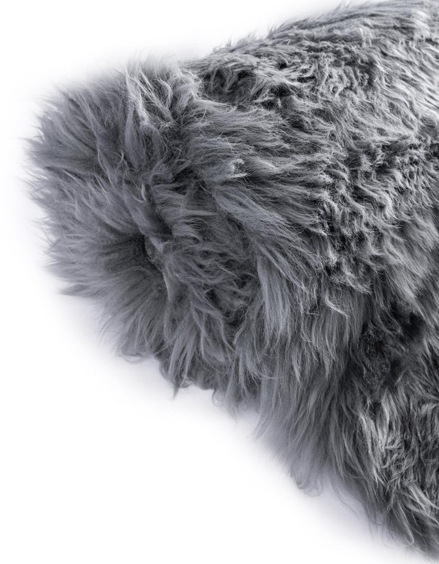 Gray 2' x 4' Sheepskin Runner Rug