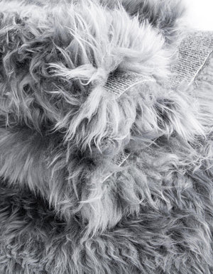 Gray 2' x 4' Sheepskin Runner Rug