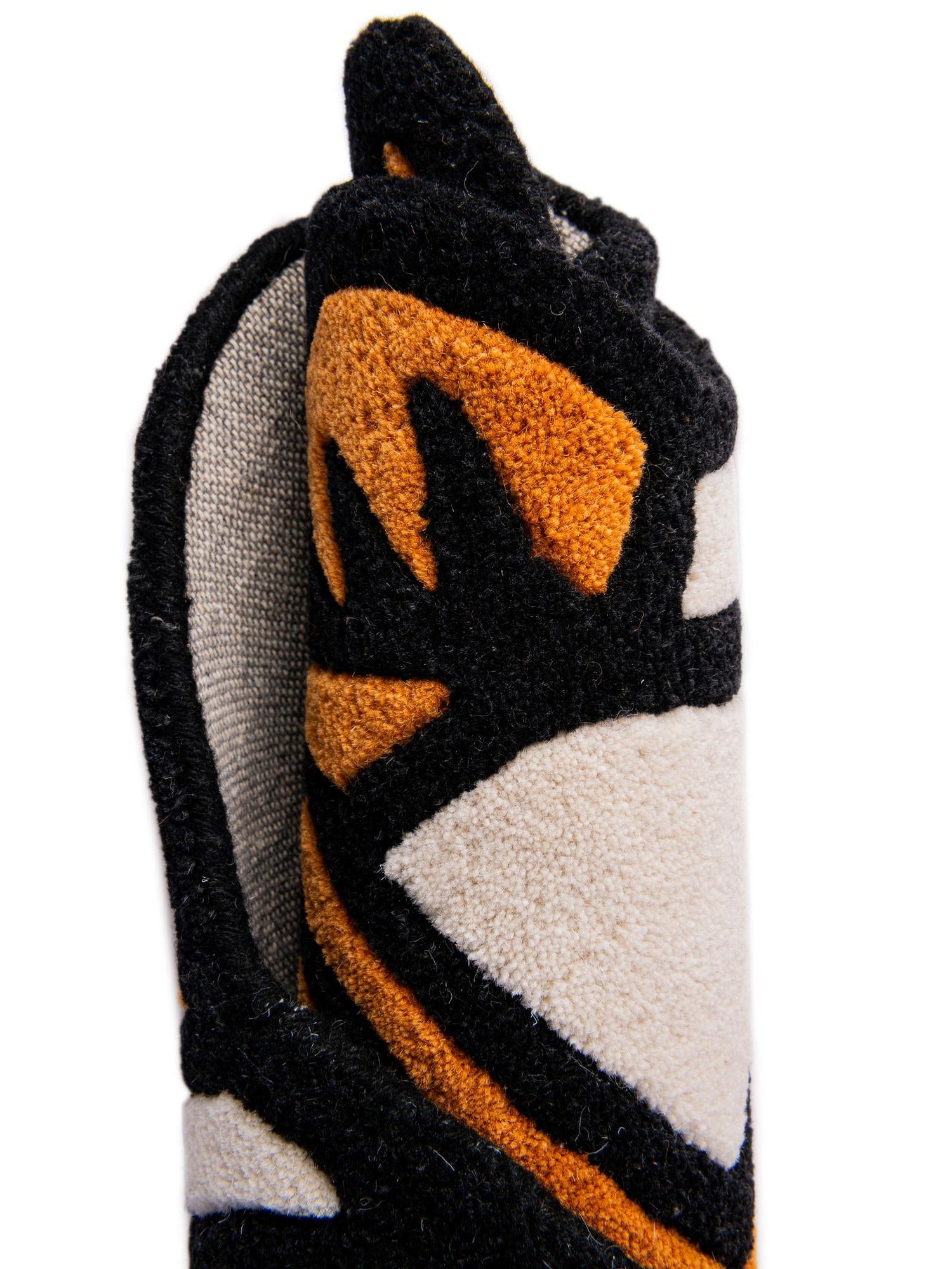 Orange 4' 1 x 6' 1 Playtime Kids Wool Freeform Area Rug for Baby Nursery, Toddler Playroom, Bedrooms