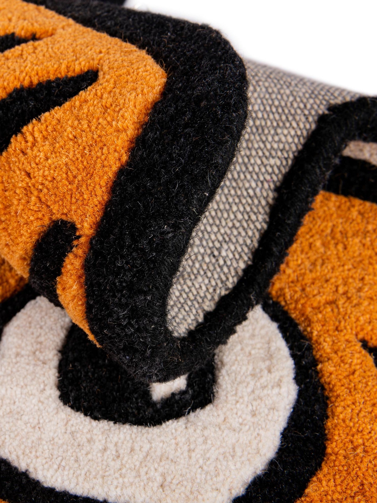 Orange 4' 1 x 6' 1 Playtime Kids Wool Freeform Area Rug for Baby Nursery, Toddler Playroom, Bedrooms