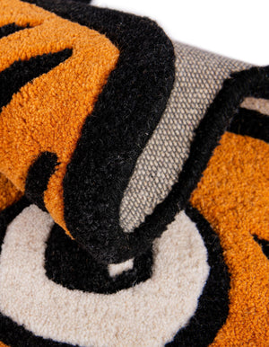 Orange 4' 1 x 6' 1 Playtime Kids Wool Free Form Rug