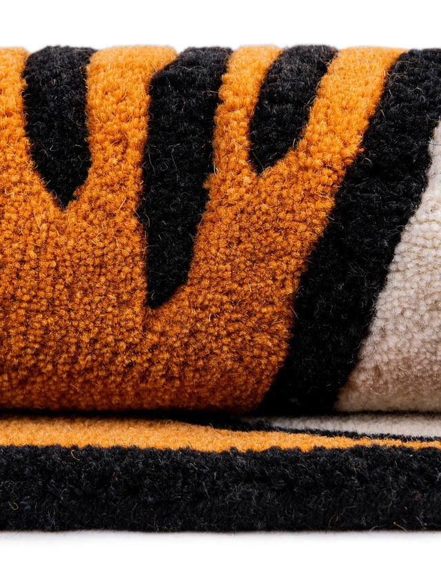 Orange 4' 1 x 6' 1 Playtime Kids Wool Free Form Rug