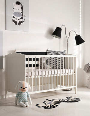 White and Black 2' 6 x 3' 1 Playtime Kids Wool Free Form Rug