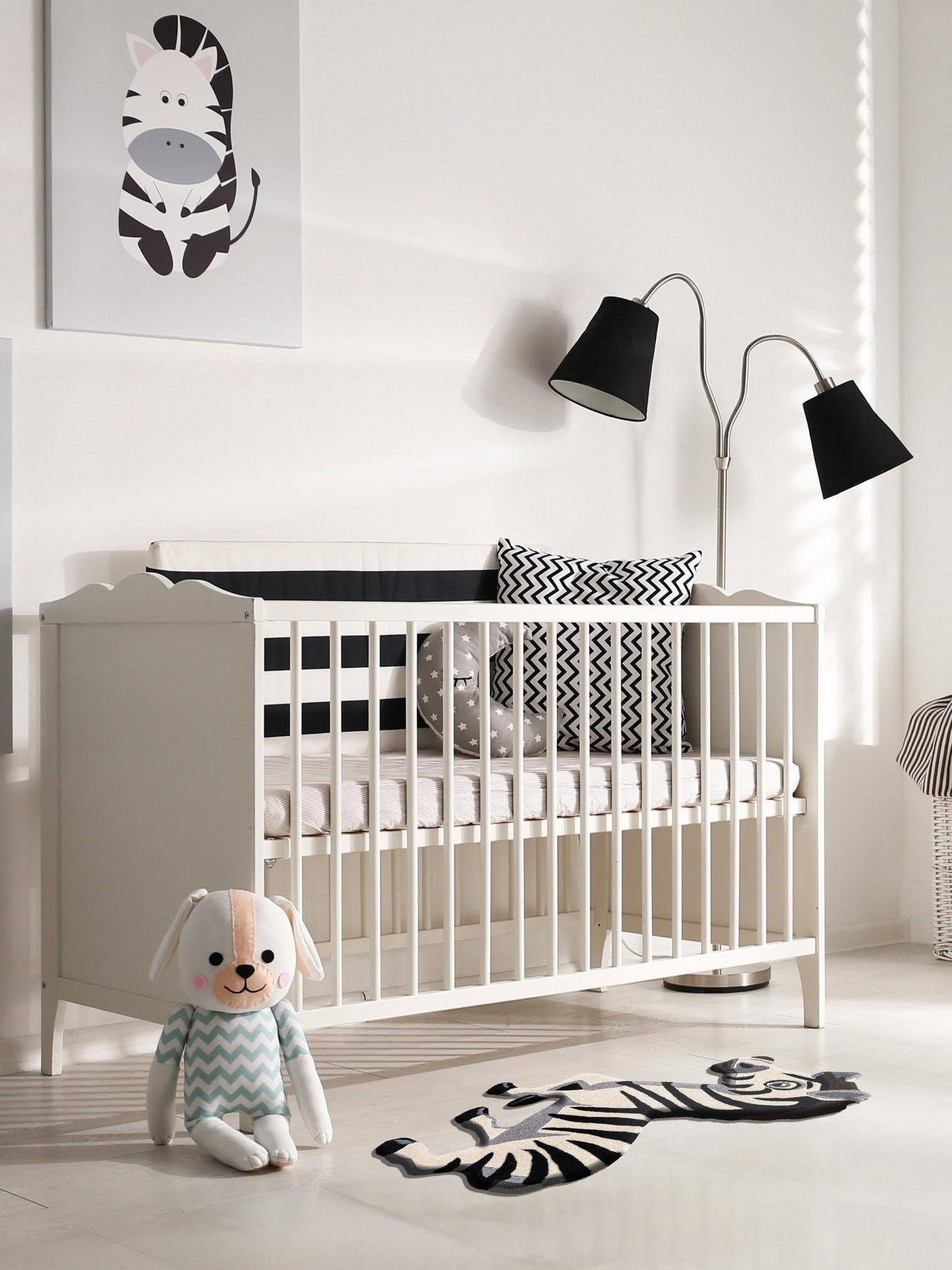 White and Black 4' 6 x 5' 1 Playtime Kids Wool Freeform Area Rug for Baby Nursery, Toddler Playroom,  Bedrooms Hand Tufted High Quality Dense  Wool Pile Natural Carpet for Sale at Rug Engine