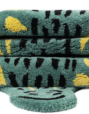 Green 3' 1 x 6' 1 Playtime Kids Wool Free Form Rug