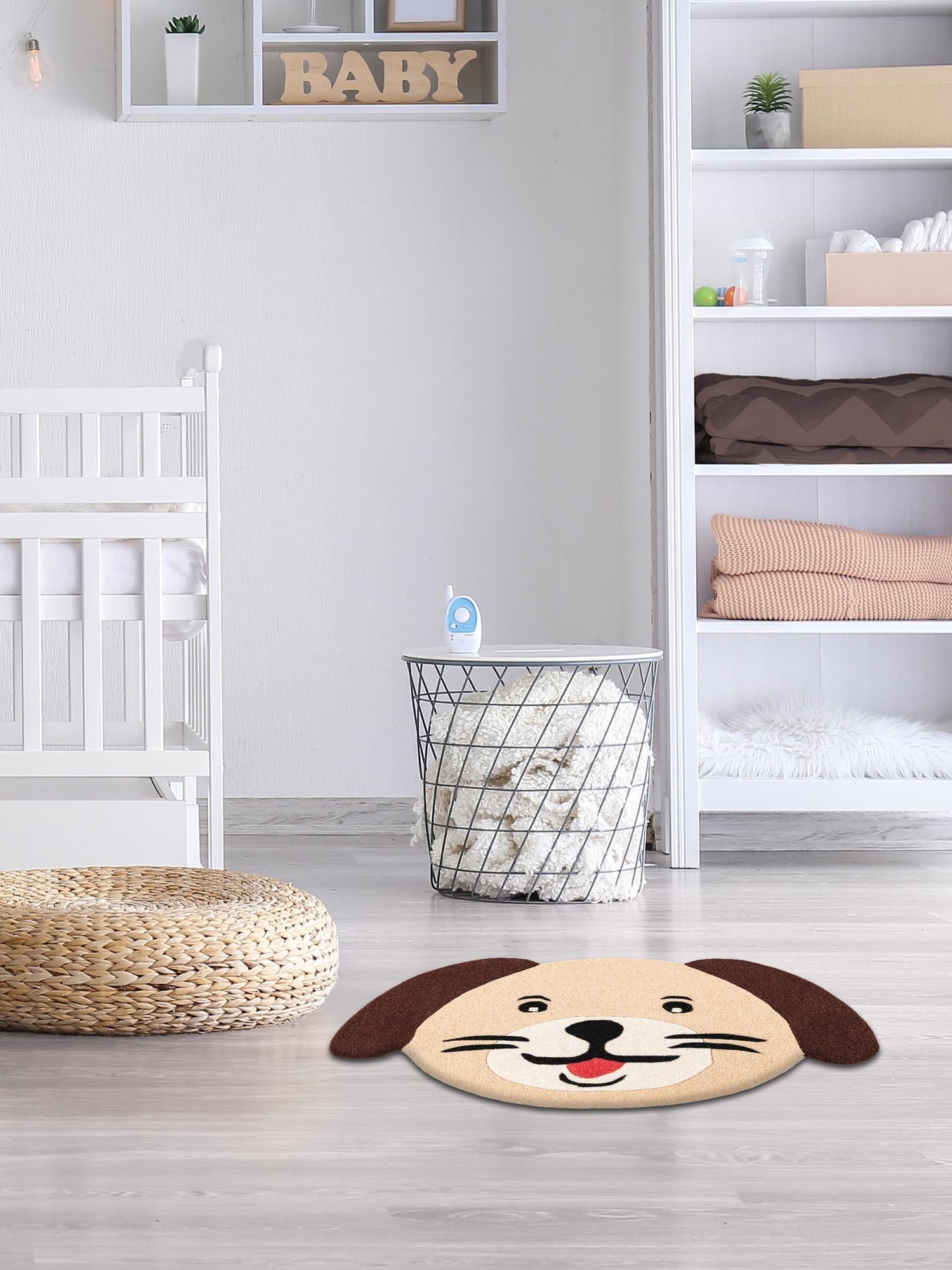 Beige 5' 1 x 7' 1 Playtime Kids Wool Freeform Area Rug for Baby Nursery, Toddler Playroom,  Bedrooms Hand Tufted High Quality Dense  Wool Pile Natural Carpet for Sale at Rug Engine