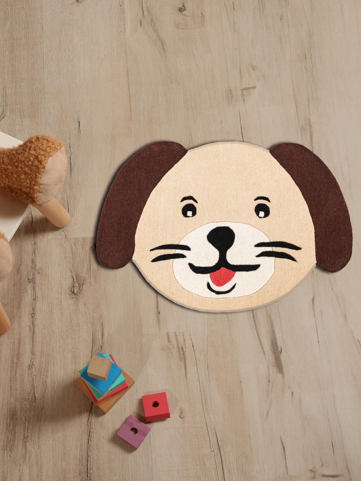 Beige 5' 1 x 7' 1 Playtime Kids Wool Freeform Area Rug for Baby Nursery, Toddler Playroom,  Bedrooms Hand Tufted High Quality Dense  Wool Pile Natural Carpet for Sale at Rug Engine